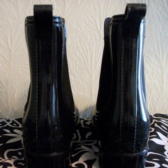 Nicole Miller Suzy Rain Boots Size 6 Black - Picture 8 of 8